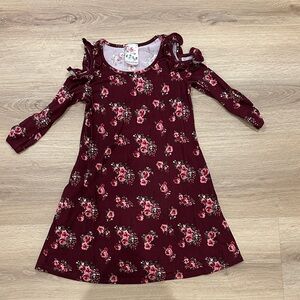 Floral Kids Dress with Ruffle Sleeves